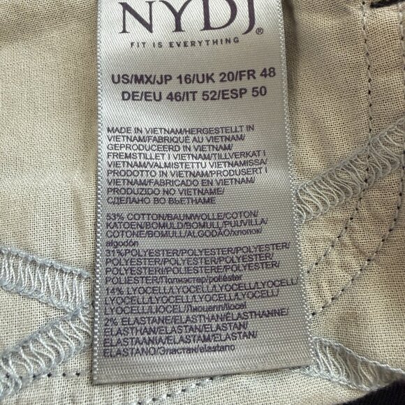 NYDJ Capri With Drawcord Hem Pilar Regular 16 Blue Dark Wash MARJCP2799 - Picture 13 of 15